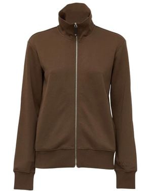 Max Mara Hoodies & Sweatvesten ,Bruin ,Zip-Through Sweatshirt