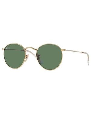 Ray-Ban Accessoires ,Geel ,Klassieke Ronde Metalen Zonnebril - Groen