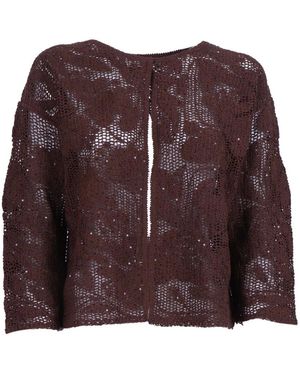Kangra Coreana Ricamo Cornely + Paillettes - Bruin
