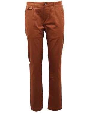 Paolo Pecora Slim-Fit Trousers - Brown