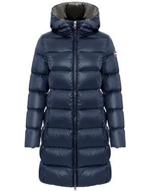 Colmar Blauer Winter Reißverschluss Kapuzenmantel