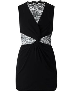 Roberto Cavalli Lace Mini Dress - Zwart