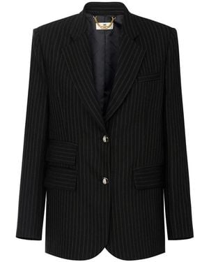 Elisabetta Franchi Pinstripe Blazer - Zwart