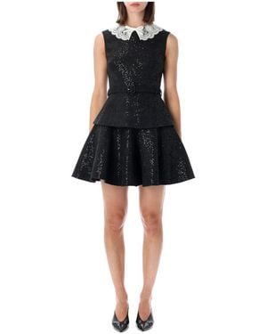 Self-Portrait Short Dresses - Black