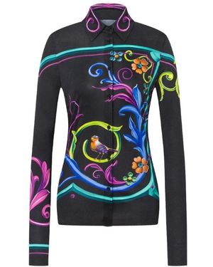 Moschino Overhemden ,Veelkleurig ,Camicia Filetado - Blauw
