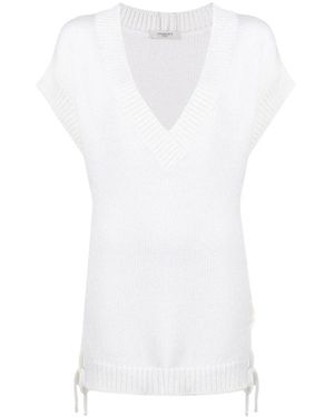 Charlott Truien & Vesten ,Wit ,Wol V-Neck Truien