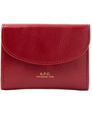 A.P.C. Wallets & Cardholders - Rojo
