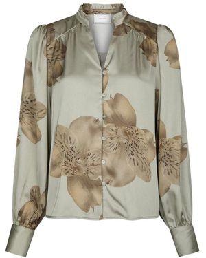 Neo Noir Overhemden ,Groen ,Blouses