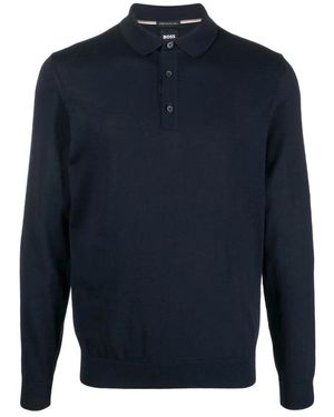 HUGO Round-Neck Knitwear - Blue
