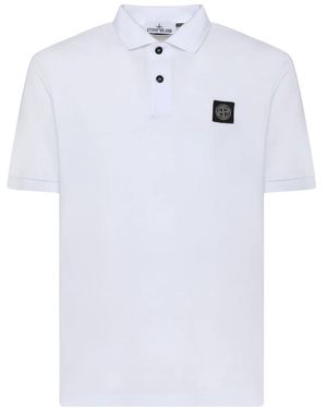 Stone Island Tops ,Wit ,Katoen Polo Shirts