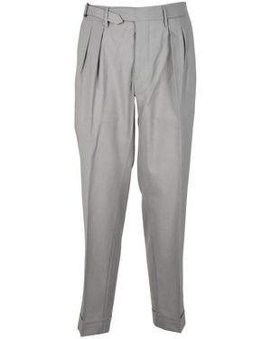MICHELE CARBONE Broeken ,Blauw ,Wol Elegante Wollen Broek - Grijs