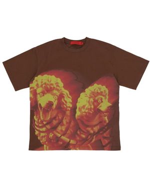 Acupuncture Tops ,Bruin ,Katoen Firest Arter Tee