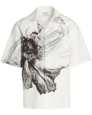 McQueen Short Sleeve Shirts - White