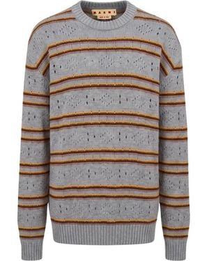 Marni Truien & Vesten ,Veelkleurig ,Round-Neck Truien - Grijs