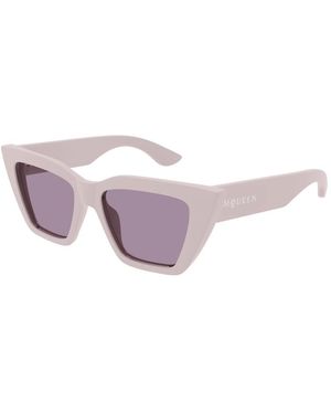 McQueen Graue Sonnenbrille Am0507S - Lila