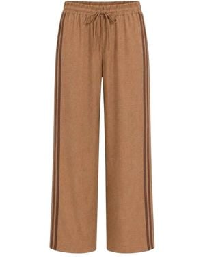 2-Biz Wide Trousers - Marrón