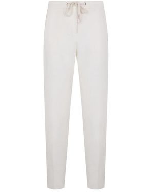 Peserico Elastische Sweatpants Mit Bund - Weiß
