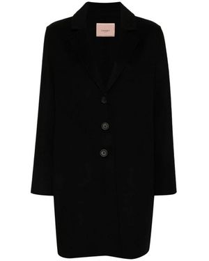 Abrigos Negros Para Mujeres Mujer Talla de Twin Set de color Negro Lyst