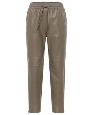 carlo colucci Leather Pants - Gray