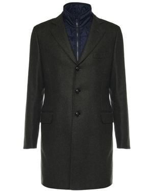 Fay Single-Breasted Coats - Black