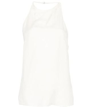 Alysi Sleeveless Tops - White