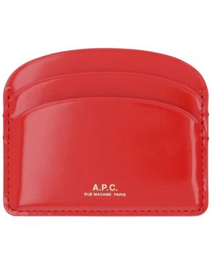 A.P.C. Porte-Cartes Demi-Lune - Rot