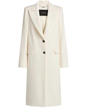Kiton Jassen ,Leer Pure Cashmere Overcoat - Naturel