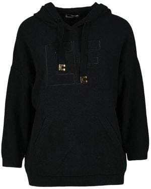 Elisabetta Franchi Hoodies - Black