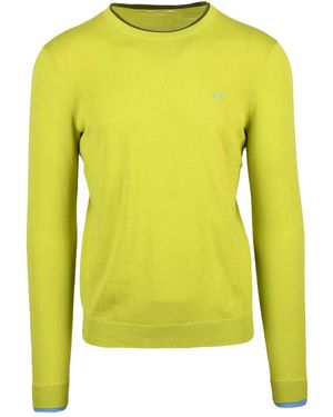 Sun 68 Round-Neck Knitwear - Jaune