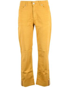 Panicale Jeans ,Geel ,Katoen Chino Jeans