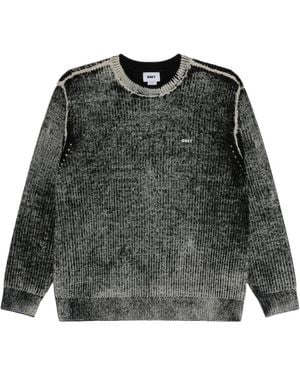 Obey Truien & Vesten ,Zwart ,Katoen Spray Effect Sweater
