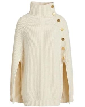 Alberta Ferretti Cape Met Coltrui - Naturel