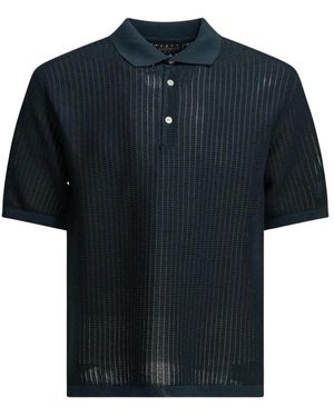 Beams Plus Polo-Hemd Mit Washi-Garn-Knopfleiste - Schwarz