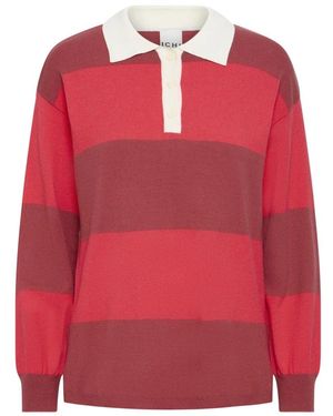 Ichi Round-Neck Knitwear - Rojo