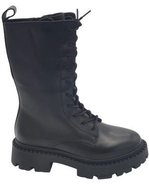 Ash Schnür-Militärlederstiefel - Blau