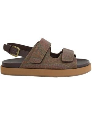 Etro Flat Sandals - Brown