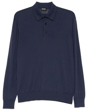 ZEGNA Polo Shirts - Blue