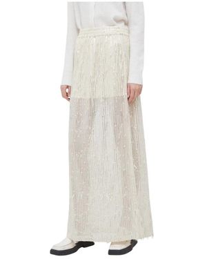 Birgitte Herskind Sequin Embellished Maxi Skirt - Wit