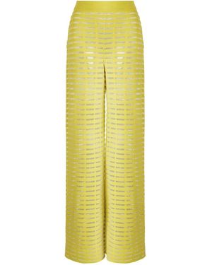 Genny Pantalones de punto es - Amarillo