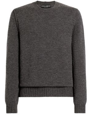 Dolce & Gabbana Round-Neck Knitwear - Gris