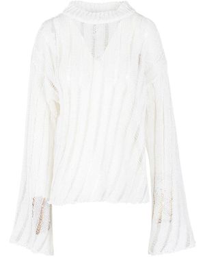 SOLOTRE Round-Neck Knitwear - Blanco