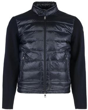 Moncler Cardigan Mit Gepolsterter Vorderseite - Blau