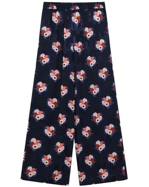 Fendi Bouquet Jacquard Broek - Blauw
