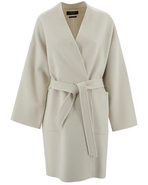 Weekend by Maxmara Midi-robe-tel mit schalkragen - Grau