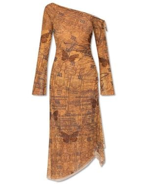 MISBHV Bedrucktes kleid - Braun