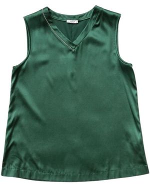 Peserico Sleeveless Tops - Green