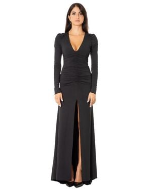 Aniye By Kleedjes ,Zwart ,Polyester Abito Lungo Elegante
