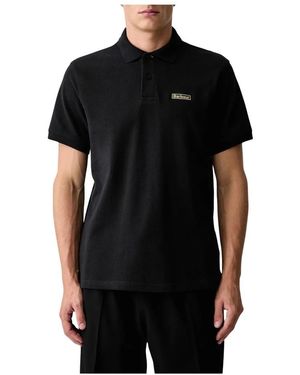 Barbour Tops ,Zwart ,Katoen Pin Badge Asia Polo