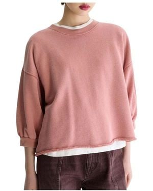 Bellerose Hoodies & Sweatvesten ,Rood ,Katoen Vicske Sweater - Roze