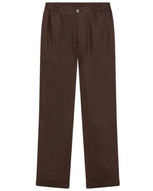 Alpha Studio Straight Trousers - Marrón